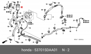 Бачок расширительный системы усилителя руля 53701SDAA01 HONDA