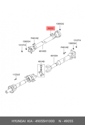 Болт крепления 49055H1000 HYUNDAI KIA