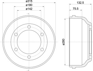 Тормозной барабан MBD059 MINTEX