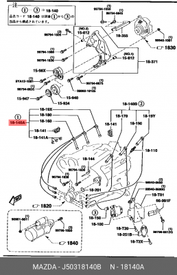 Деталь J50318140B MAZDA