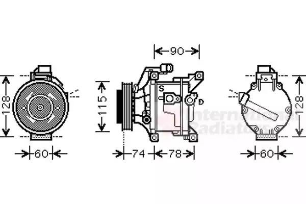 Компрессор, кондиционер 5300K450 VAN WEZEL