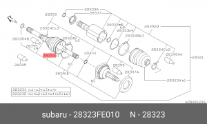 Пыльник ШРУСа 28323FE010 SUBARU