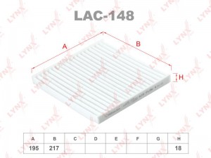 Фильтр салона LAC-148 LYNXAUTO
