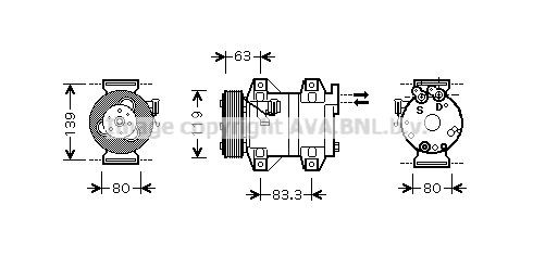 Радиатор охлаждения ДВС VW2184 AVA
