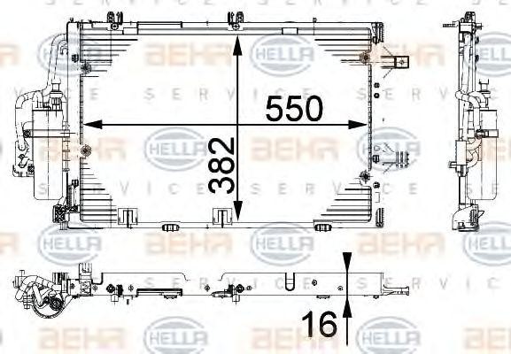 Конденсатор, кондиционер 8FC 351 301-191 HELLA