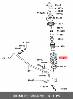 Пружина подвески MR333701 MITSUBISHI