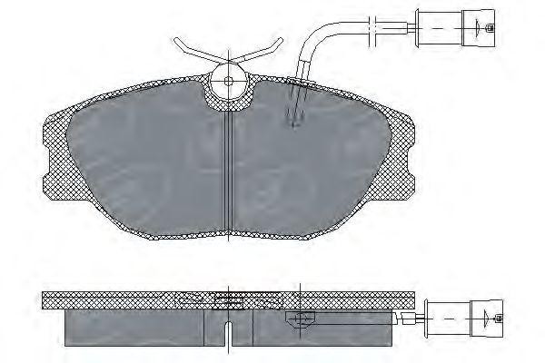 Комплект тормозных колодок, диско SP163 SCT