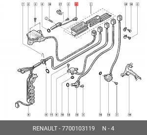 Датчик положения коленвала 7700103119 RENAULT