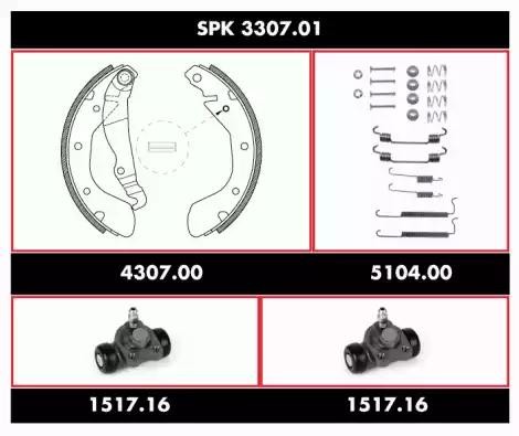 Комплект тормозных колодок SPK 3307.01 REMSA
