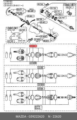 ШРУС G59222620 MAZDA