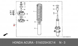 Амортизатор 51602SH3C14 HONDA