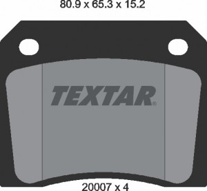 Комплект тормозных колодок, диско 2000702 TEXTAR