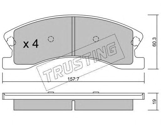 Комплект тормозных колодок, диско 6420 TRUSTING