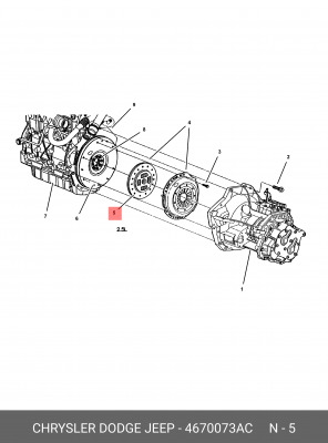 Диск сцепления 4670 073AC CHRYSLER