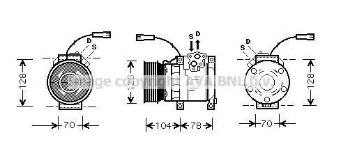 Компрессор, кондиционер AUK168 AVA
