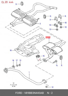 Деталь V89BB3N440AB FORD