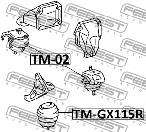 Подушка двигателя TM-02 FEBEST