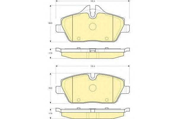 Комплект тормозных колодок, диско 6116111 GIRLING