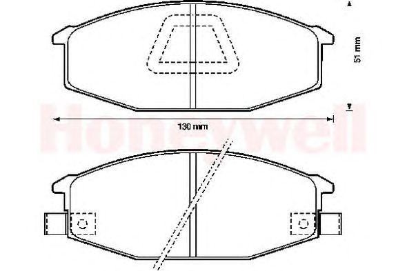 Комплект тормозных колодок, диско 572315B BENDIX JURID