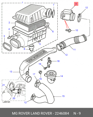 Датчик потока воздуха 2246084 LAND ROVER