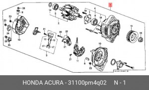 Генератор 31100PM4Q02 HONDA