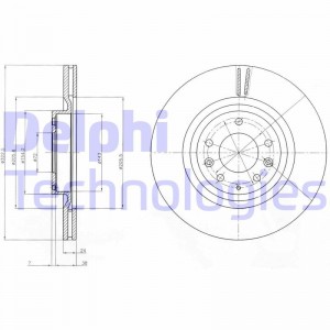Тормозной диск BG4028 DELPHI