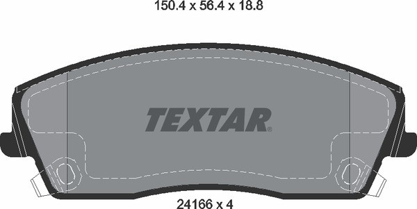 Комплект тормозных колодок, диско 2416601 TEXTAR