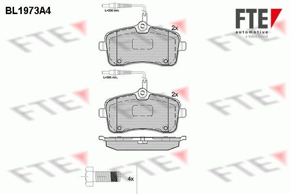 Комплект тормозных колодок, диско BL1973A4 FTE