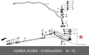 Рычаг независимой подвески колеса, подвеска колеса 51360SA5003 HONDA