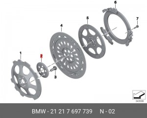Диск жесткости сцепления мото 21 21 7 697 739 BMW