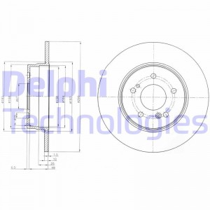 Тормозной диск BG3601 DELPHI