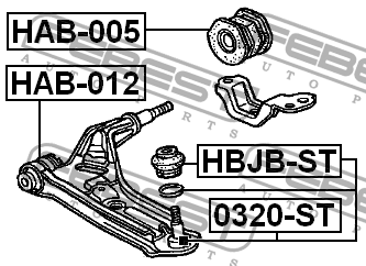 Рычаг подвески HBJB-ST FEBEST