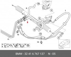 Шланг ГУР 32 41 6 767 137 BMW