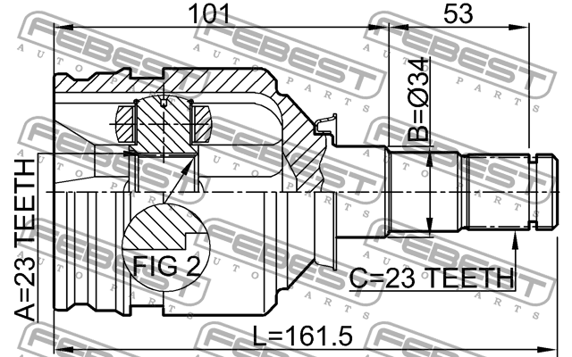 ШРУС 0111-1NZFE FEBEST