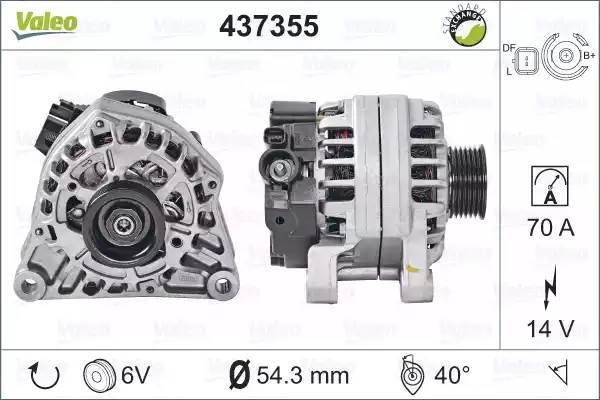 Генератор 437355 VALEO PHC