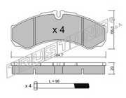 Комплект тормозных колодок, диско 2210 TRUSTING