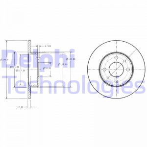 Тормозной диск BG2313 DELPHI