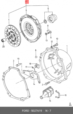Комплект сцепления 5027619 FORD