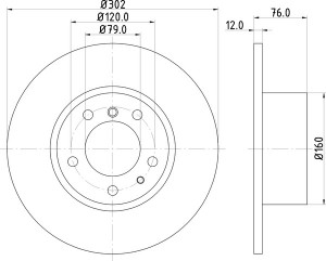 Тормозной диск MDC480 MINTEX