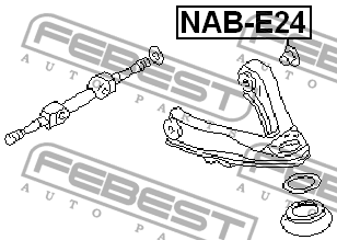 Сайлентблок рычага подвески NAB-E24 FEBEST