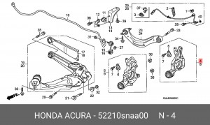 Кулак поворотный (комплект) 52210-SNA-A00 HONDA