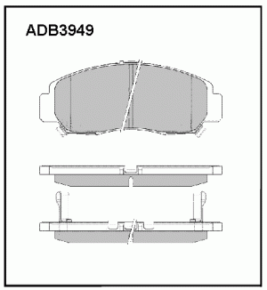 Колодки тормозные дисковые ADB3949 ALLIED NIPPON