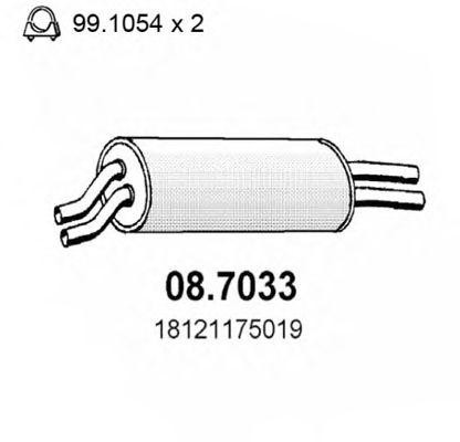 Глушитель выхлопных газов конечный 087033 ASSO