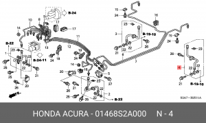 Тормозной шланг 01468S2A000 HONDA