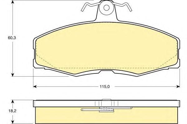 Комплект тормозных колодок, диско 6104731 GIRLING