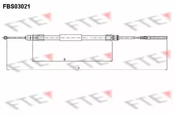 Трос, стояночная тормозная система FBS03021 FTE
