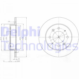 Тормозной диск BG4017 DELPHI