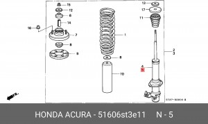 Амортизатор 51606ST3E11 HONDA
