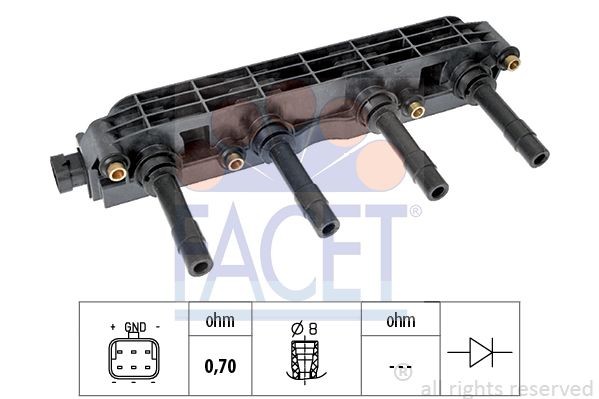 Ремкомплект, распределитель зажигания HT0661 FACET