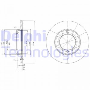 Тормозной диск BG2807 DELPHI